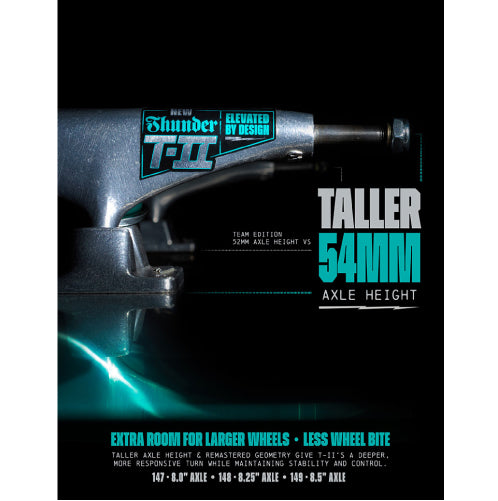 Thunder T-II Polished Trucks (Set of 2) taller