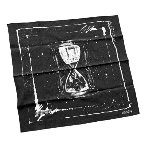 Deathwish Time Waits Bandana - Black/White