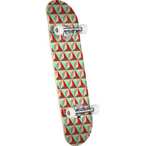 Mini Logo Pattern Tri Complete Skateboard 7.5"