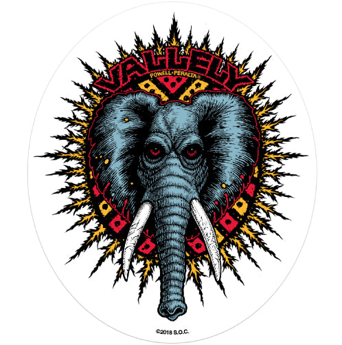 Powell Vallely Elephant Sticker