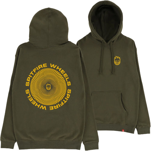 Spitfire Vortex Classic Hoodie - Army/Gold