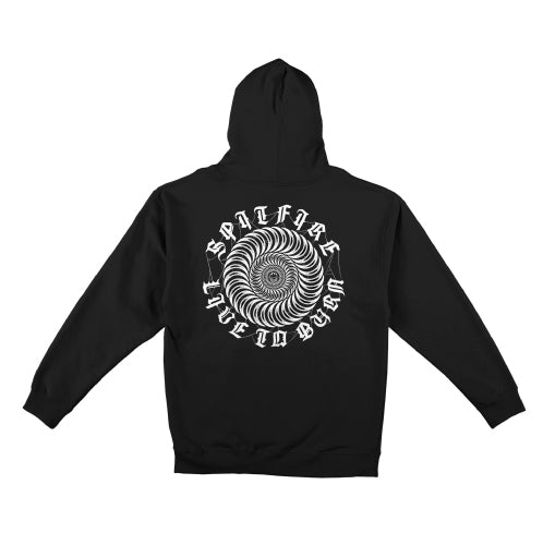 Spitfire Web Classic Hoodie - Black back