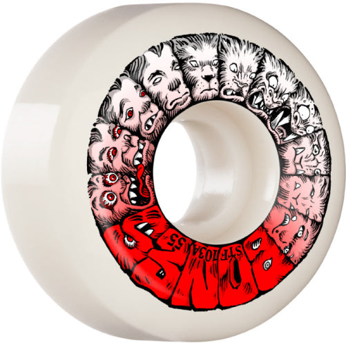 Bones STF V5 Sidecut Weird Wolf Skateboard Wheels 55MM 103A