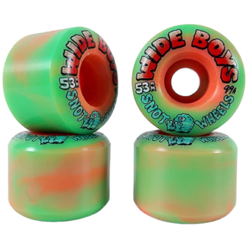 Snot Wide Boys Wheels Green/Orange Swirl 53MM 99A