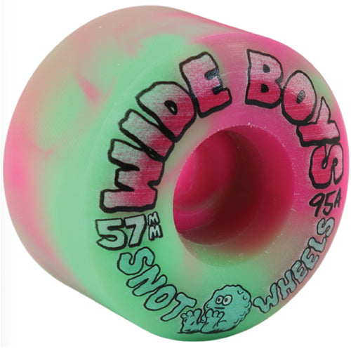 Snot Wide Boys Wheels Green/Pink Swirl 57MM 95A
