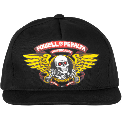 Powell Peralta Winged Ripper Snapback Hat - Black