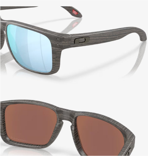 Oakley Holbrook XXL Woodgrain Frame with Prizm Deep Water Polarized Lenses