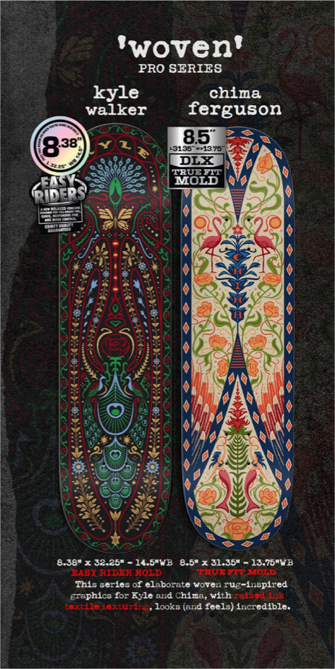 Real Chima Woven True Fit Skateboard Deck 8.5"