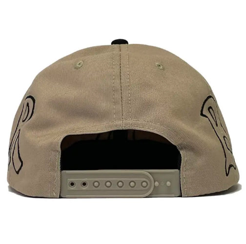 Baker Wrapped Snapback Hat - Khaki/Black