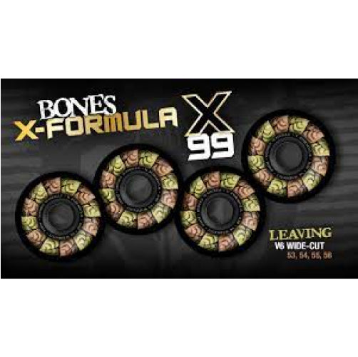 Bones X-Formula V6 Wide-cut Leaving Wheels 55MM 99A
