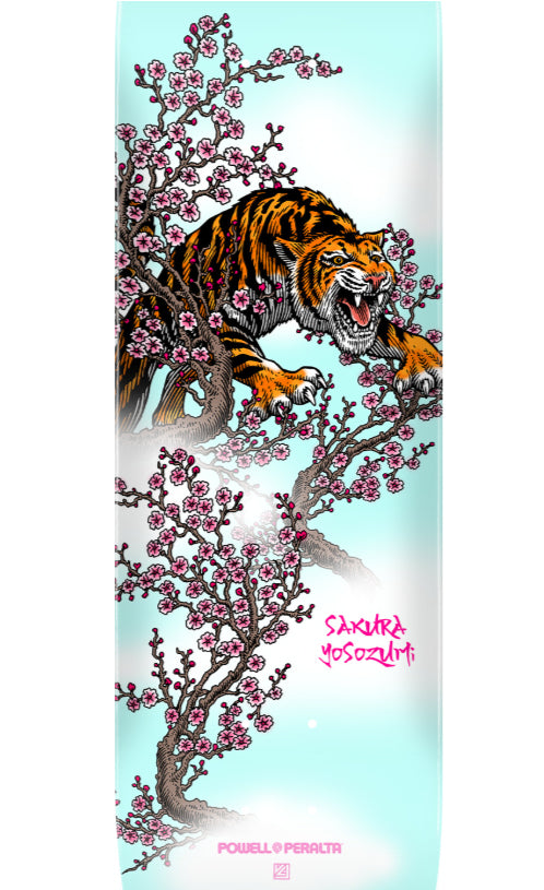 Powell Peralta Sakura Yosozumi Samurai Tiger Flight Skateboard Deck 8.25" close