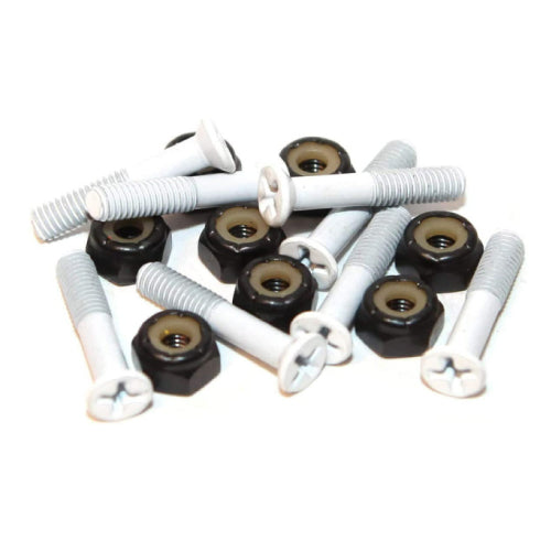 Phillips Hardware Set White with Black 1"