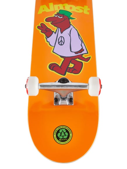 Almost Peace Out Complete Skateboard Orange 7.875"