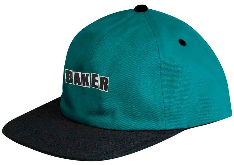 Baker Brand Logo Black, Aqua Snapback Hat