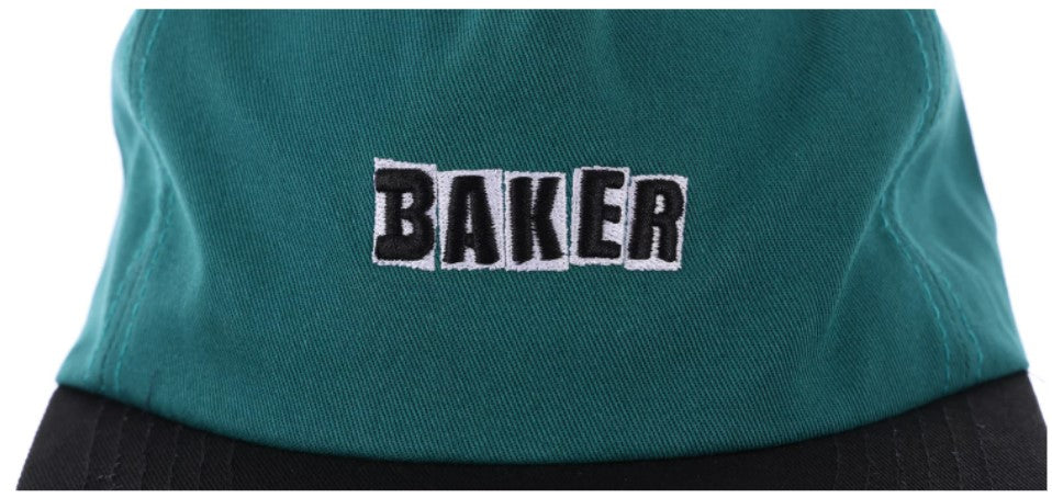 Baker Brand Logo Black, Aqua Snapback Hat