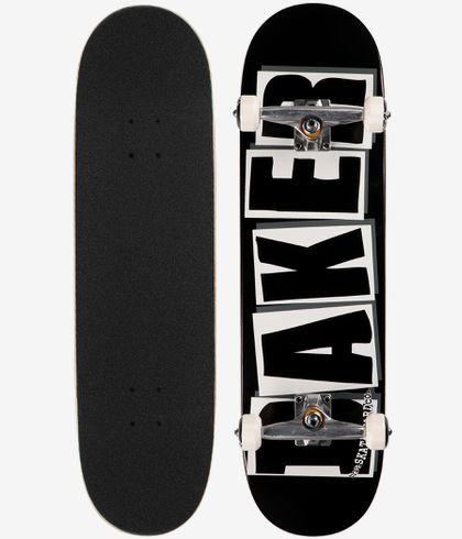 Baker Logo Complete Skateboard Black, White 8.25"