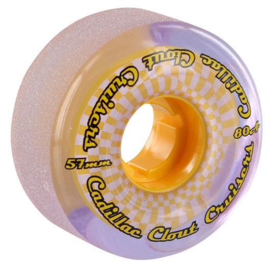 Cadillac Wheels Clout Cruiser Skateboard Wheels Purple, Yellow 57MM 80A