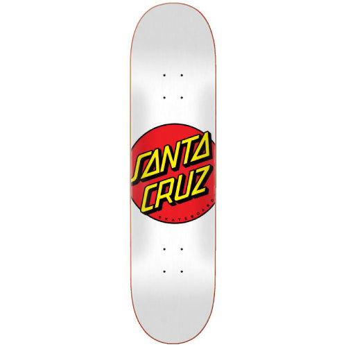 Santa Cruz Classic Dot Skateboard Deck White 8.0"