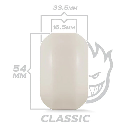 Spitfire F4 Classic Silver Swirl Wheels Natural 54MM 97D