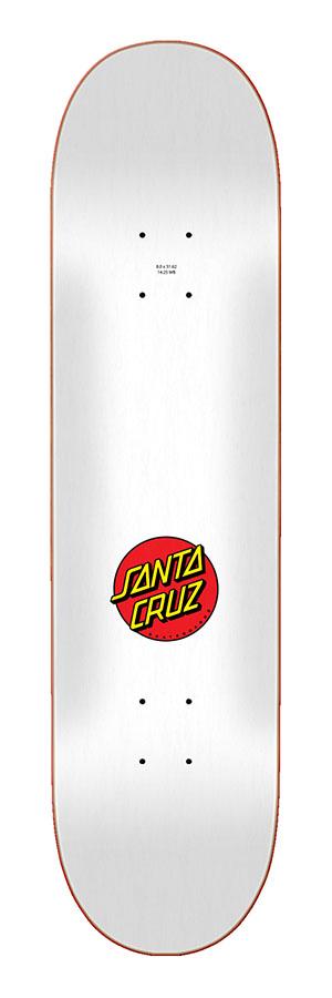 Santa Cruz Classic Dot Skateboard Deck White 8.0"