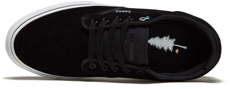 Emerica Dickson Black, White, Gold Skateboard Shoe