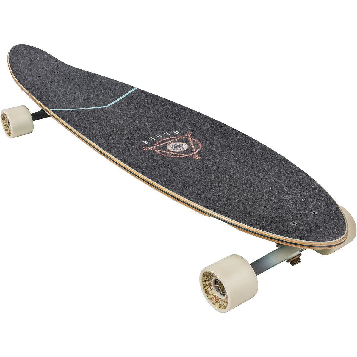 Globe Pinner Classic Half Cut Teal Longboard Complete 40"