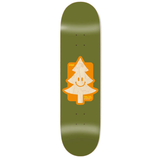 Enjoi Happy Tree Super Sap R7 Army Green Skateboard Deck 8.5"