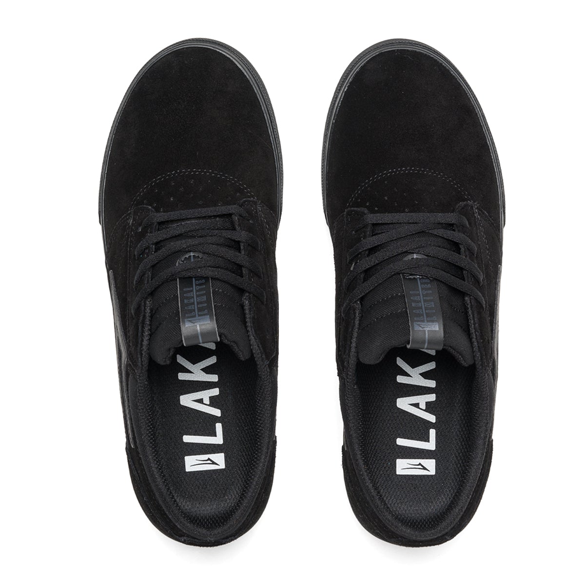 Lakai Griffin Black on Black Suede Skateboarding Shoe