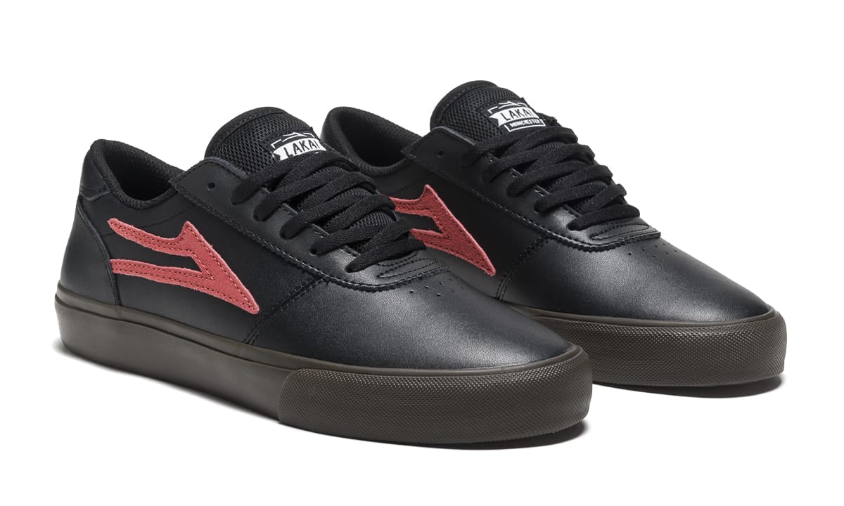Lakai Manchester Black Leather with Dark Gum