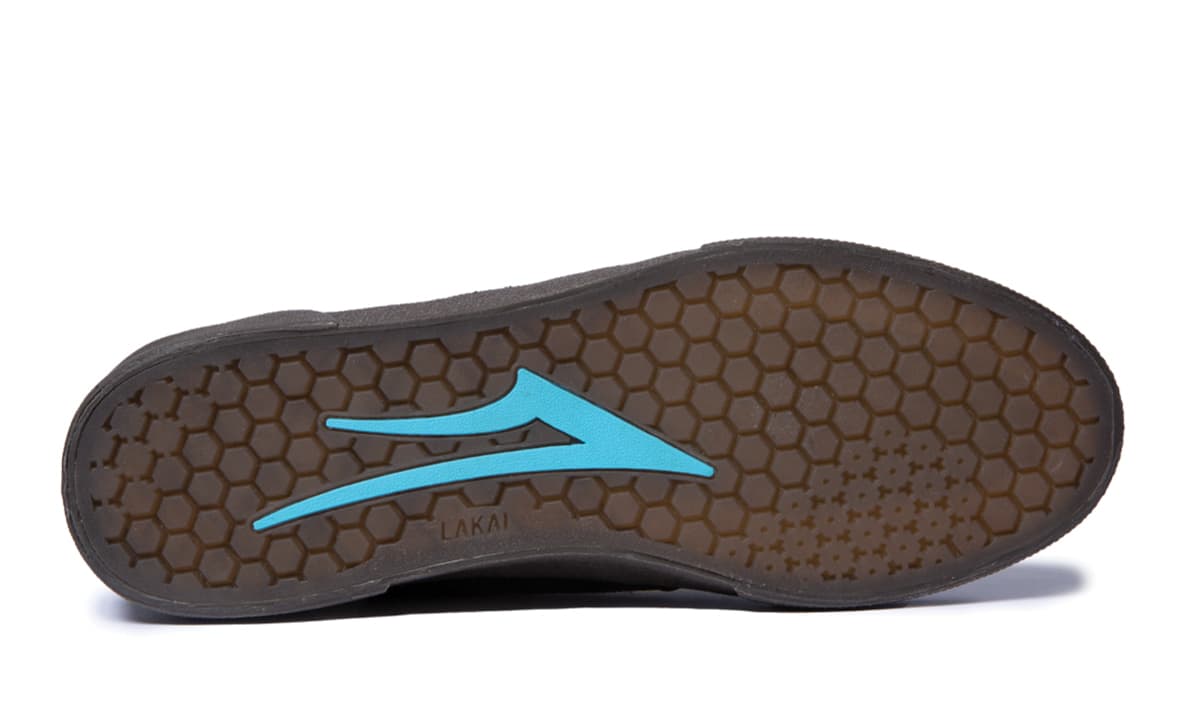 Lakai X Pacifico Cambridge Black, Cyan, Yellow, Gum Suede Skateboarding Shoe