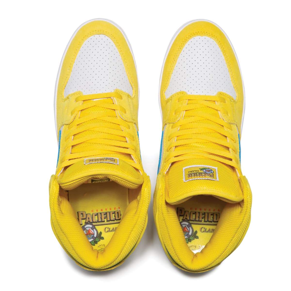 Lakai X Pacifico Telford Yellow, Cyan Suede Skateboarding Lifestyle Shoe
