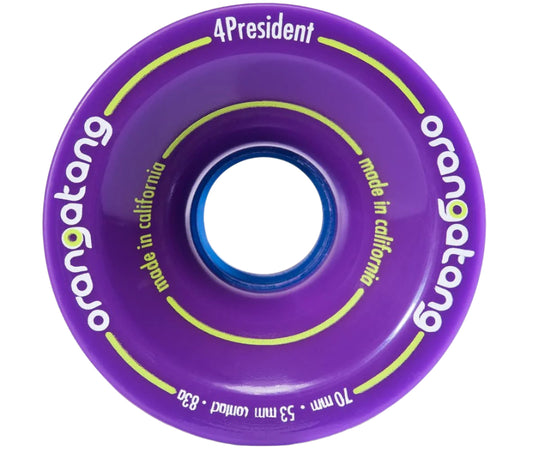 Orangatang 4President Longboard Cruiser Wheels Purple 70MM 83A