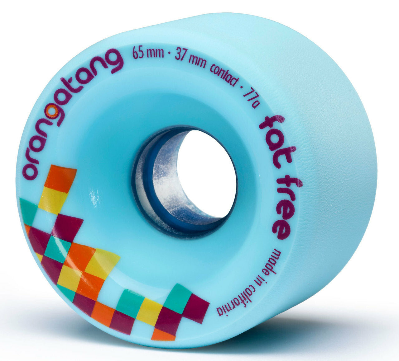 Orangatang Fat Free Cruiser Skateboard Wheels Blue 65MM 77A