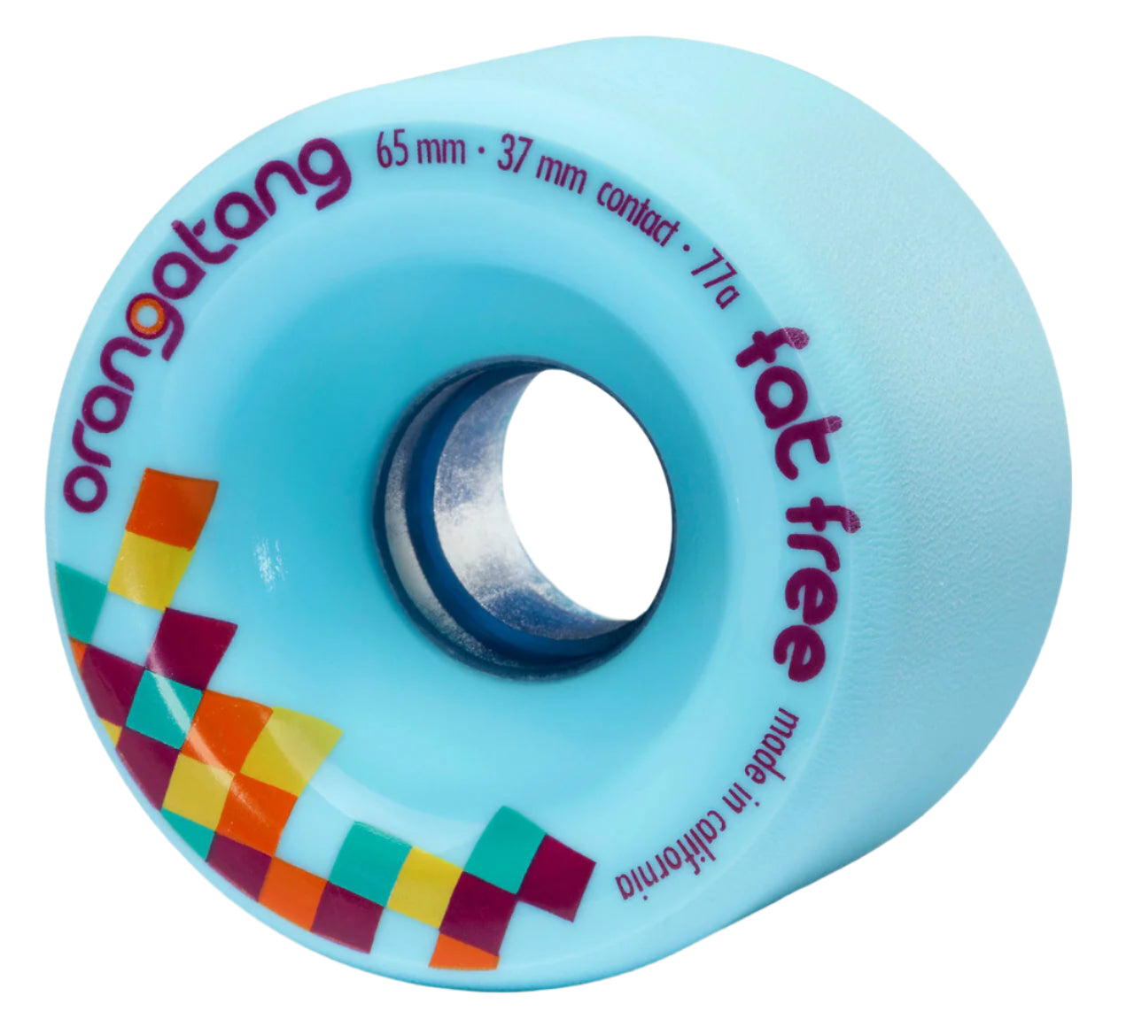 Orangatang Fat Free Cruiser Skateboard Wheels Blue 65MM 77A