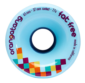 Orangatang Fat Free Cruiser Skateboard Wheels Blue 65MM 77A