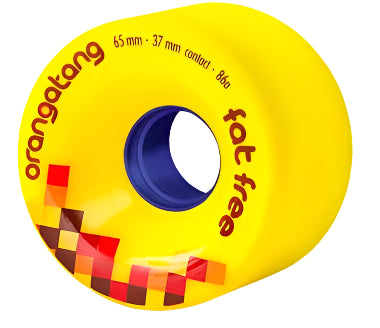 Orangatang Fat Free Cruiser Skateboard Wheels Yellow 65MM 86A