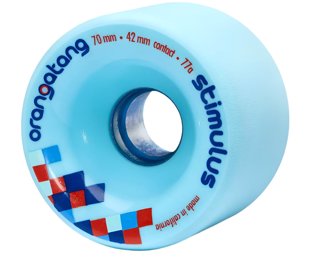 Orangatang Stimulus Longboard Cruiser Wheels Blue 70MM 77A