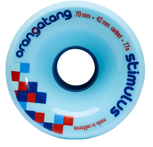 Orangatang Stimulus Longboard Cruiser Wheels Blue 70MM 77A