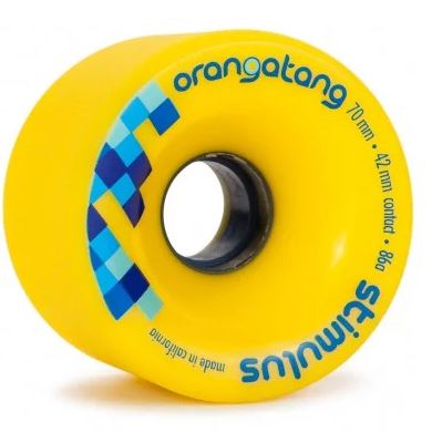 Orangatang Stimulus Longboard Cruiser Wheels Yellow 70MM 86A