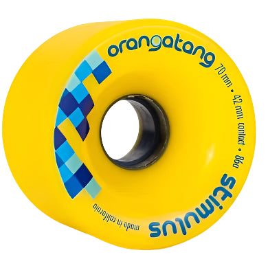 Orangatang Stimulus Longboard Cruiser Wheels Yellow 70MM 86A