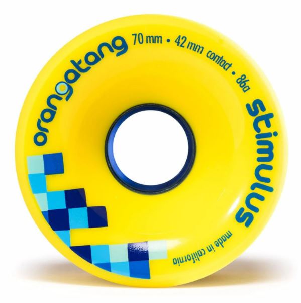 Orangatang Stimulus Longboard Cruiser Wheels Yellow 70MM 86A