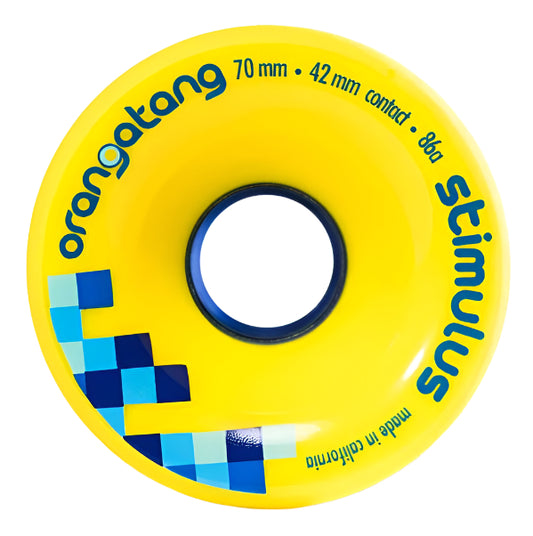 Orangatang Stimulus Longboard Cruiser Wheels Yellow 70MM 86A