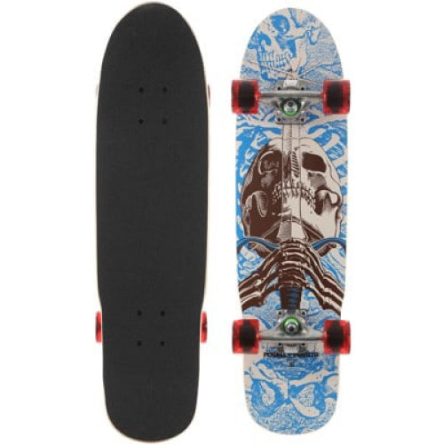 Powell Peralta Mini Skull & Sword Complete Cruiser Skateboard Blue 30"