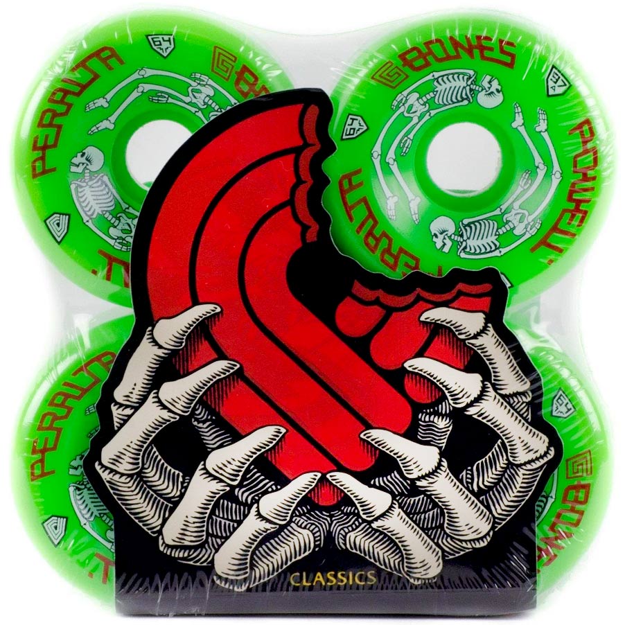 Powell Peralta G-Bones Skateboard Wheels Lime Green 64MM 97A