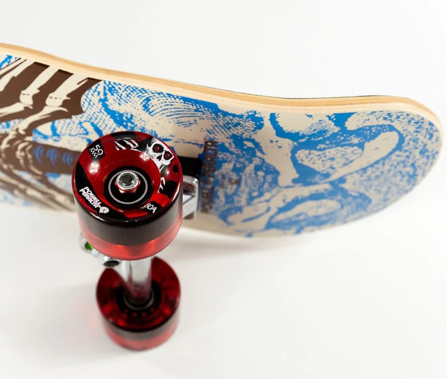 Powell Peralta Mini Skull & Sword Complete Cruiser Skateboard Blue 30"