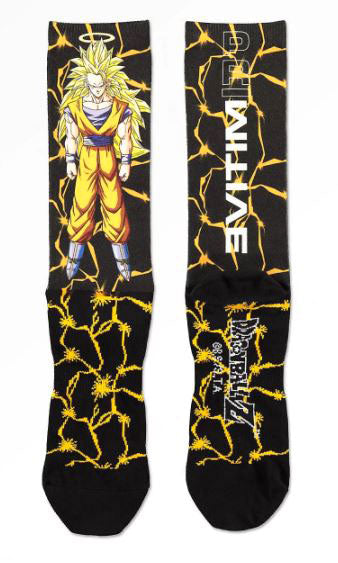 Primitive X Dragon Ball Z Goku Power Level Crew Socks