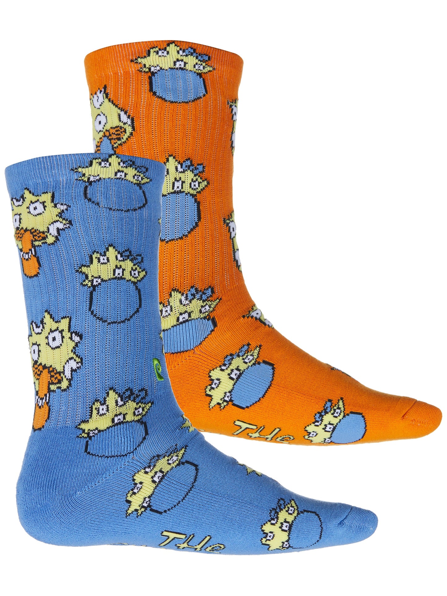 Psockadelic Shrooms Crew Socks Blue, Orange