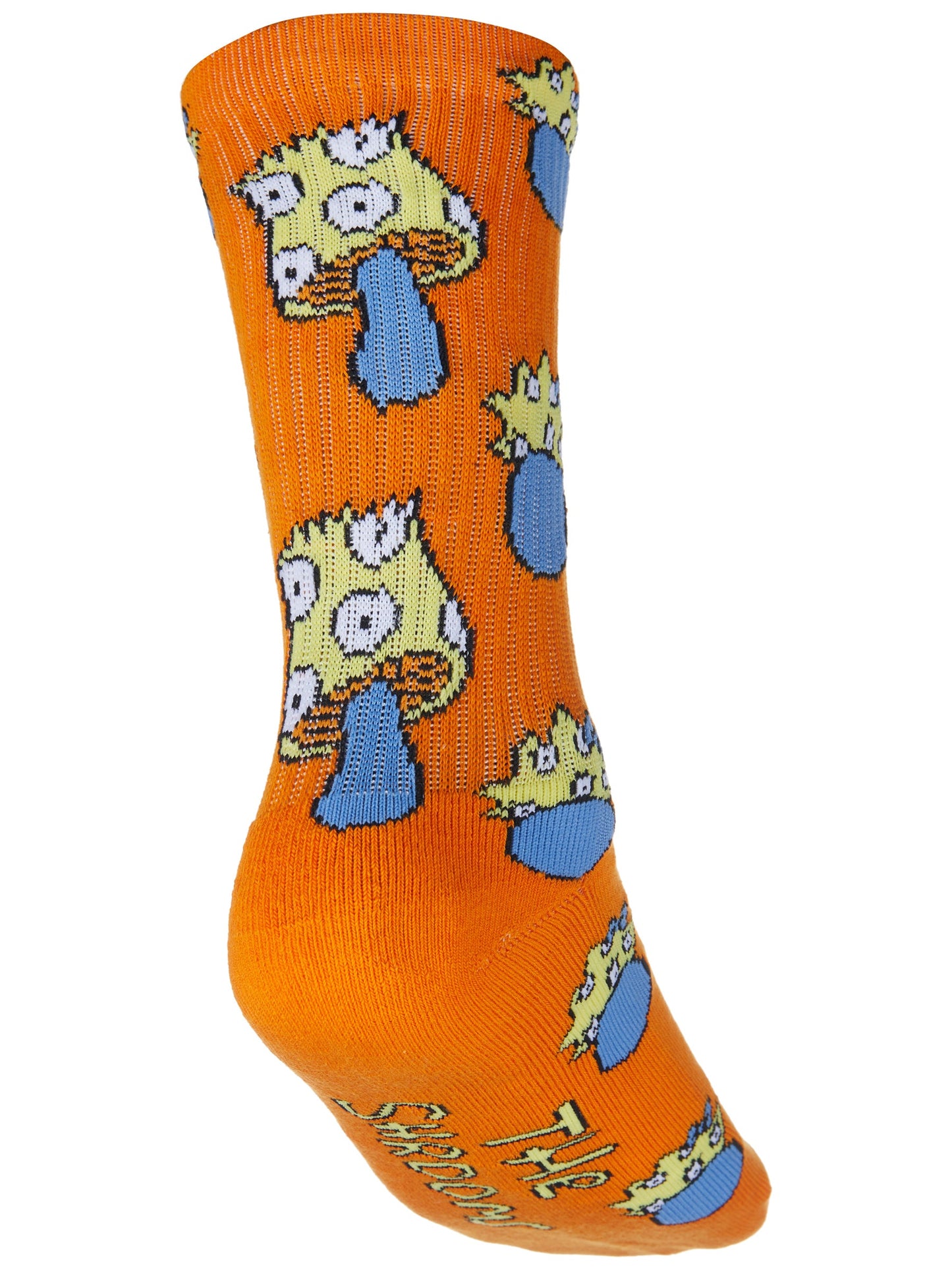 Psockadelic Shrooms Crew Socks Blue, Orange