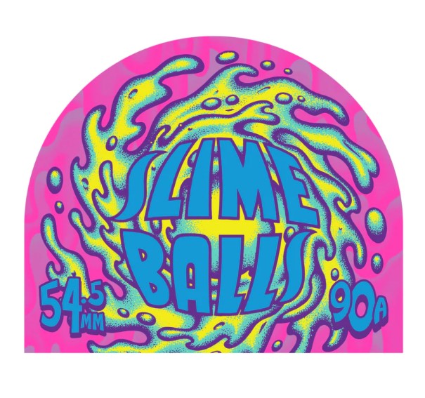 Santa Cruz Mini OG Slime Balls Skateboard Wheels Yellow 54.5MM 90A