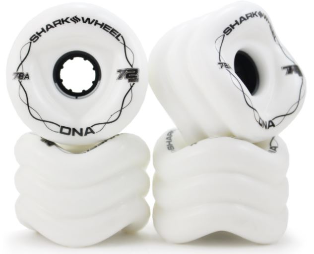 Shark Wheel DNA White Longboard Wheels 72MM 78A